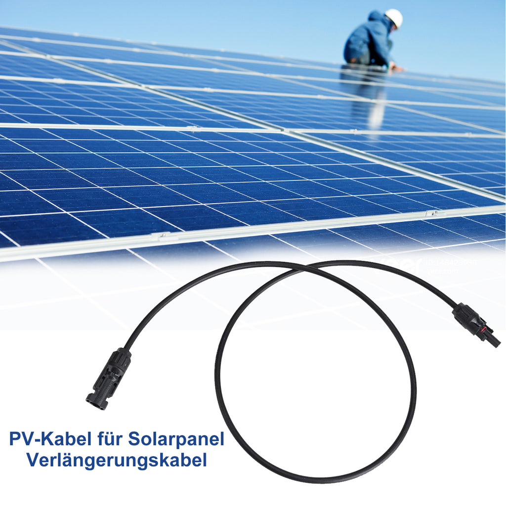 Creabest Solarkabel MC4-Stecker 10AWG (6 mm²) Verkabelung Verlängerungskabel(eins)  Solarbatterie  Camping RV Boot Strom Versorgung