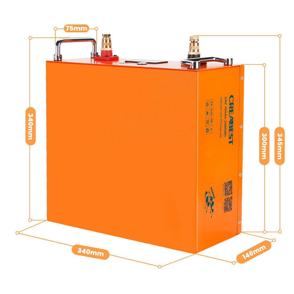 24V 200Ah 100Ah Lithium Batterie LiFePO4 Akku mit BMS für Solar Off