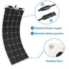Solarpanel Flexibel 100W per Camping, Wohnmobil, Wohnwagen, Boot