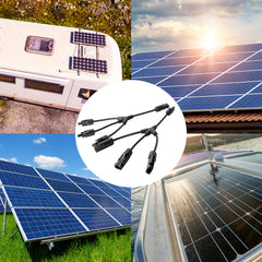MC4-Stecker Solarkabel Y-Splitter-Solarmodulkabel Stecker und Buchse FMMM Solarpanel Photovoltaik Y-Abzweigstecker 1 Paar