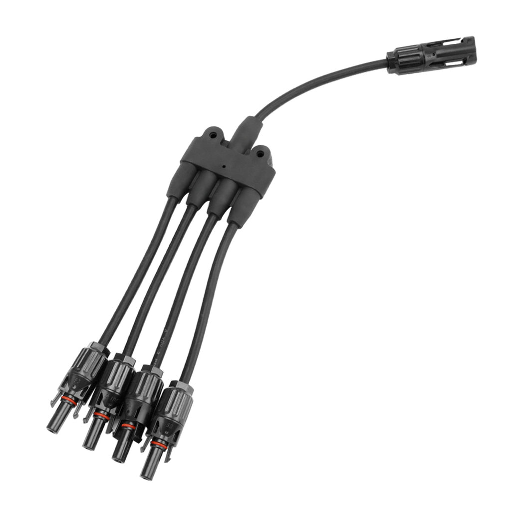 MC4 Stecker Solar Kabel Y Verteiler Solarstecker Photovoltaik Steckverbinder für Solarpanel (1 Paar M/FFFF and F/MMMM)