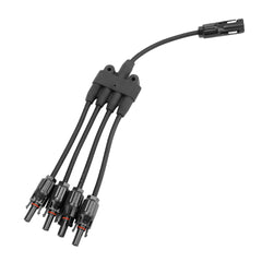 MC4 Stecker Solar Kabel Y Verteiler Solarstecker Photovoltaik Steckverbinder für Solarpanel (1 Paar M/FFFF and F/MMMM)