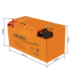 LiFePO4 Batterie/Akku 120Ah 12,8V für Wohnmobil Wohnwagen Camping Boot Off-Grid Mit Bluetooth & APP