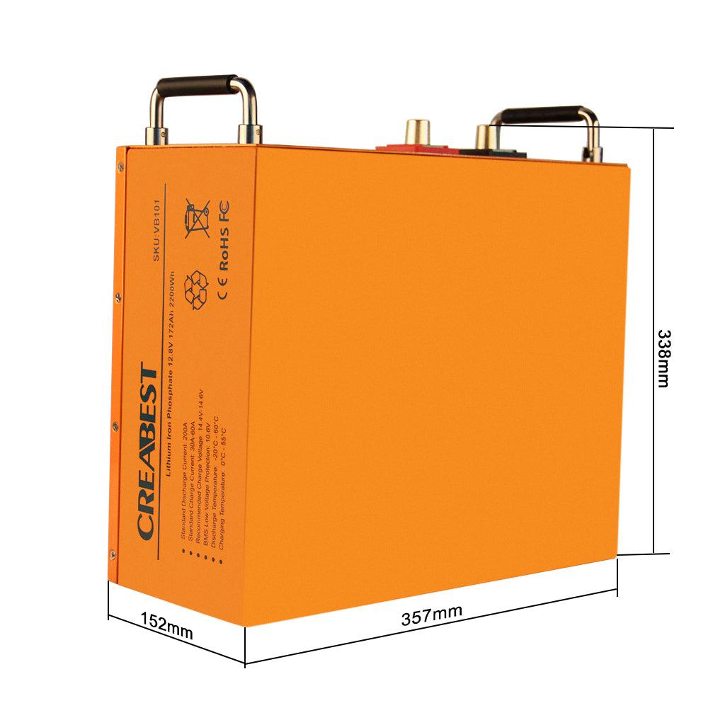 LiFePO4 Akku/Batterie 12V 172Ah für Wohnmobil Wohnwagen Camping Boot Womo mit Bluetooth&APP