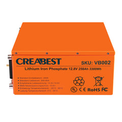 LiFePO4 Batterie/Akku 258Ah 12,8V für Wohnmobil Wohnwagen Camping Boot Schiff Womo