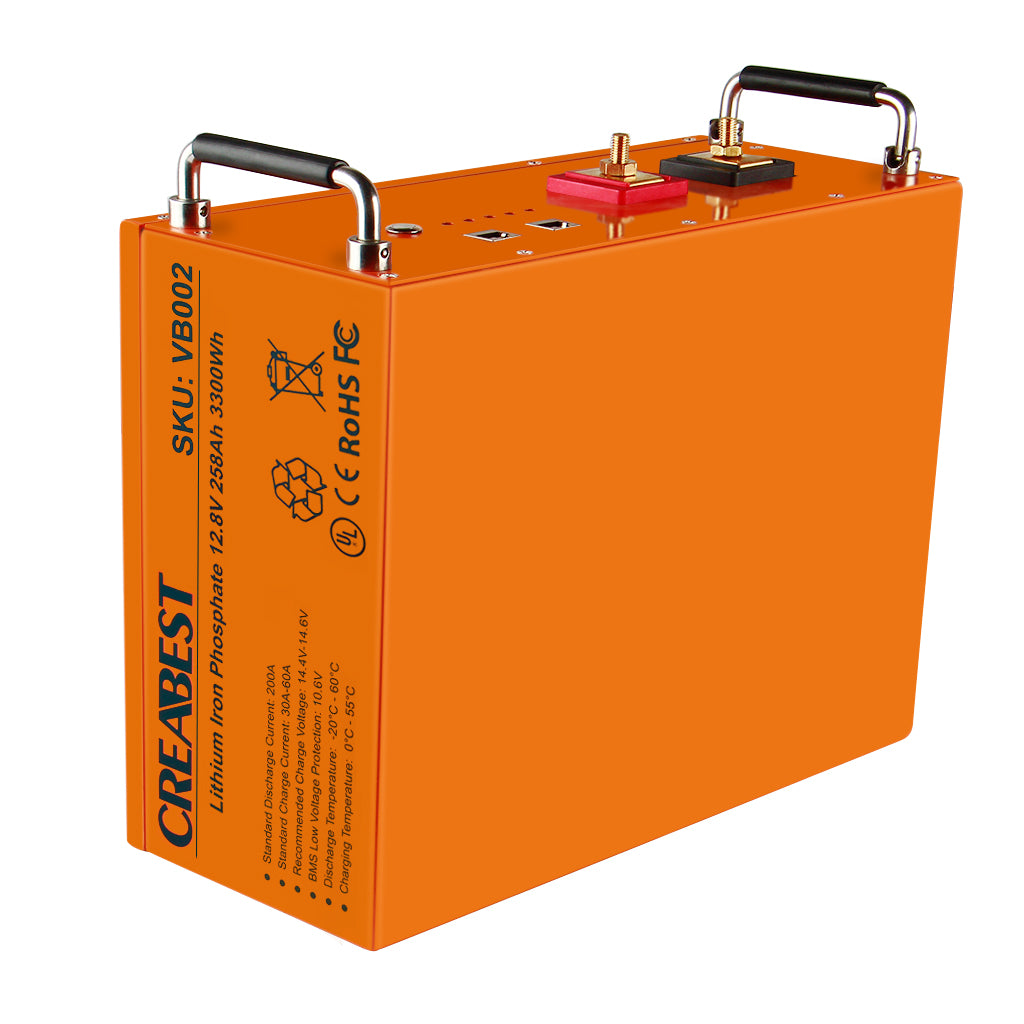 LiFePO4 Batterie/Akku 258Ah 12,8V für Wohnmobil Wohnwagen Camping Boot Schiff Womo
