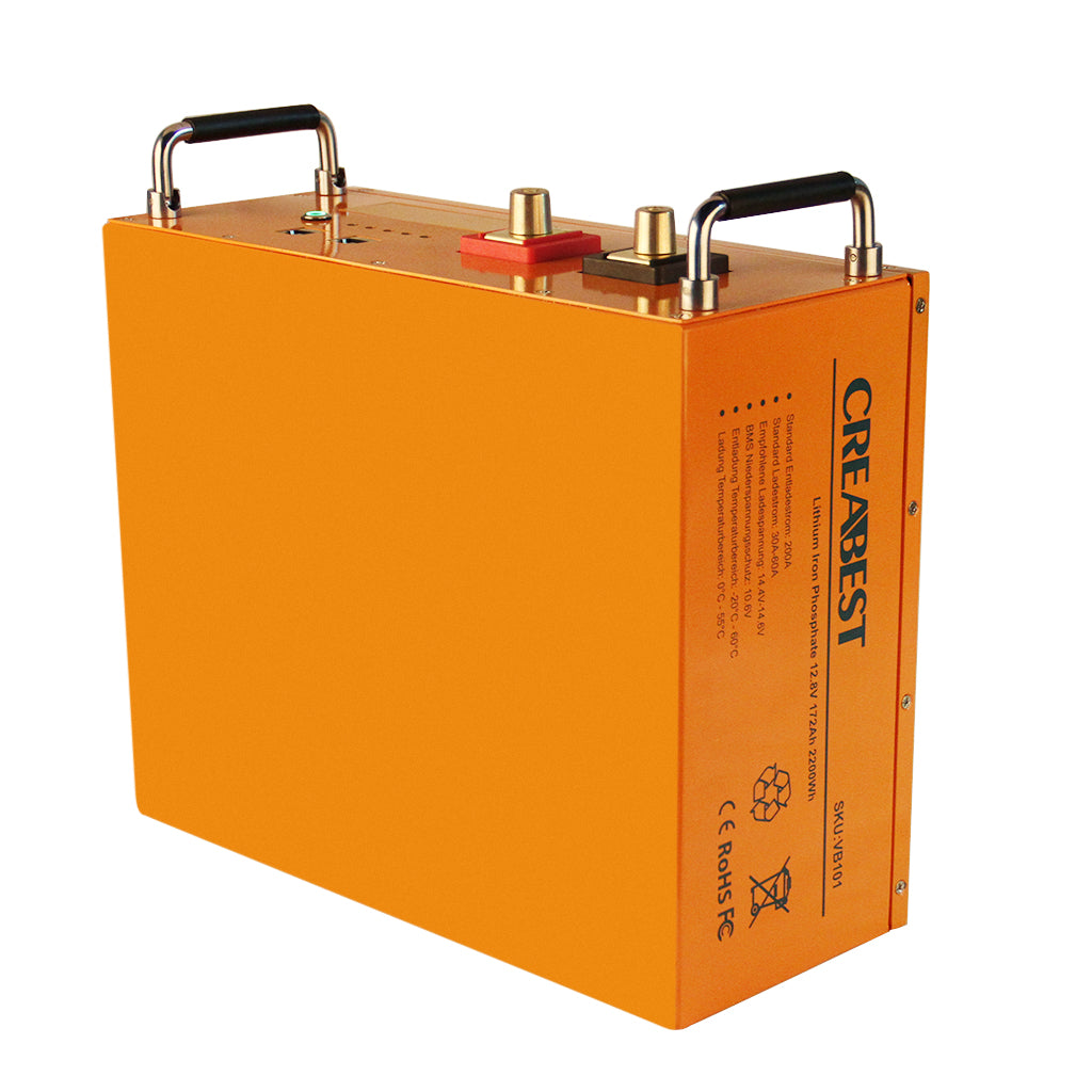 LiFePO4 Akku/Batterie 12V 172Ah für Wohnmobil Wohnwagen Camping Boot Womo mit Bluetooth&APP