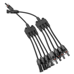 MC4 Stecker Solar Kabel Y Verteiler Solarstecker Photovoltaik Steckverbinder für Solarpanel (1 Paar M/FFFF and F/MMMM)