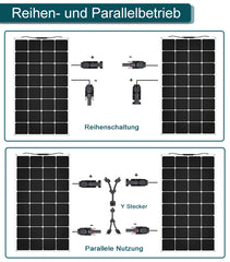 Creabest Flexible Solar Panel 100W per Camping, Wohnmobil, Wohnwagen, Boot